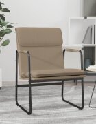 vidaXL Стол шезлонг капучино 55x64x80 см изкуствена кожа
