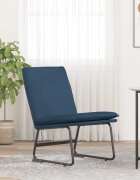 vidaXL Стол шезлонг син 52x75x76 см текстил