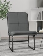 vidaXL Стол шезлонг сив 54x75x76 см изкуствена кожа