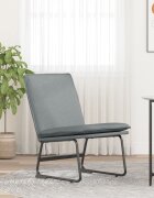 vidaXL Стол шезлонг светлосив 52x75x76 см текстил