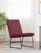 vidaXL Стол шезлонг виненочервен 52x75x76 см текстил