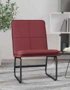 vidaXL Стол шезлонг виненочервен 54x75x76 см изкуствена кожа