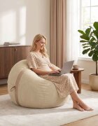 vidaXL Стол тип боб Сивозелен 124 x 96 x 96 см кордурой
