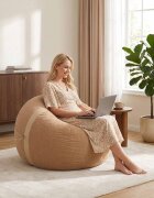vidaXL Стол тип боб Светлосиво 95 x 93 x 71 см кордурой