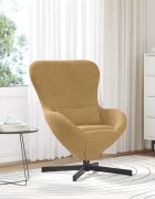 vidaXL Стол яйце Кафяво 63 x 73 x 90 см Кадифе