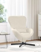 vidaXL Стол яйце Крем 63 x 73 x 90 см Кадифе