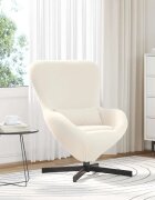vidaXL Стол яйце Крем 63 x 73 x 90 см текстил