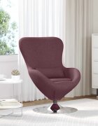 vidaXL Стол яйце Лилаво 63 x 73 x 90 см текстил