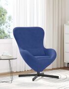 vidaXL Стол яйце Полицейско синьо 63 x 73 x 90 см Кадифе