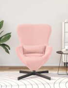 vidaXL Стол яйце Розово 63 x 73 x 90 см текстил