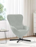 vidaXL Стол яйце Светлосиво 63 x 73 x 90 см Кадифе