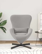 vidaXL Стол яйце Светлосиво 63 x 73 x 90 см текстил