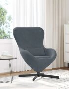 vidaXL Стол яйце Тъмен сив 63 x 73 x 90 см Кадифе