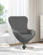 vidaXL Стол яйце Тъмен сив 63 x 73 x 90 см текстил