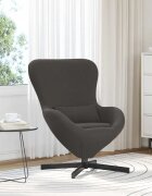 vidaXL Стол яйце Тъмен сив 63 x 73 x 90 см текстил