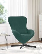 vidaXL Стол яйце Тъмен зелен 63 x 73 x 90 см Кадифе