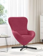 vidaXL Стол яйце Виненочервен 63 x 73 x 90 см Кадифе