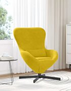 vidaXL Стол яйце Жълто 63 x 73 x 90 см Кадифе