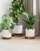 vidaXL Стол за растения 3 бр. Натурално 29 x 29 x 35 см