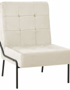 vidaXL Стол за релаксация 65x79x87 см кремавобял кадифе