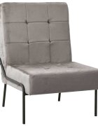 vidaXL Стол за релаксация 65x79x87 см светлосив кадифе