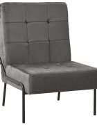 vidaXL Стол за релаксация 65x79x87 см тъмносив кадифе