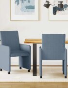 vidaXL Столове с Колела 2 бр. Кадифе Синьо 57 х 66 х 94 см