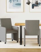 vidaXL Столове с Колела 2 бр. Кадифе Светлосиво 57 х 66 х 94 см