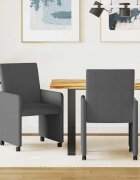vidaXL Столове с Колела 2 бр. Кадифе Тъмносив 57 х 66 х 94 см