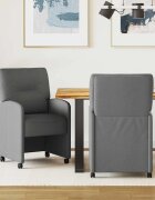 vidaXL Столове с Колела 2 бр. текстил Тъмносив 57 x 67 x 95 см