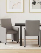 vidaXL Столове с Колела 2 бр. текстил Таупе 57 х 66 х 94 см