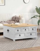 vidaXL storage box с рафт Бяло 90 x 78 x 45 см Солидно борово дърво