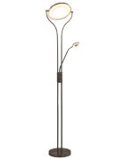 vidaXL Стояща лампа 18 W сребриста 180 см димируема