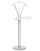 vidaXL Стояща закачалка за костюм 45x35x107 см бяла