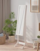 vidaXL Стоящо огледало бяло 34x37x146 см