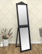 vidaXL Стоящо огледало черно 50x200 см