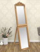 vidaXL Стоящо огледало златисто 45x180 см