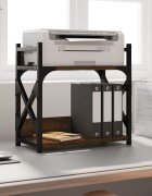 vidaXL Стойка принтер 2 нива кафяв дъб 40x20x40 см инженерно дърво