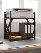 vidaXL Стойка принтер 2 нива опушен дъб 40x20x40 см инженерно дърво