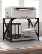 vidaXL Стойка принтер 2 нива сив сонома 44x26x315 см инженерно дърво