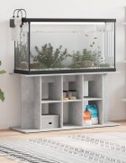 vidaXL Стойка за аквариум бетонна сива 120x40x60 см инженерно дърво