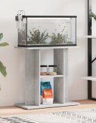 vidaXL Стойка за аквариум бетонна сива 60x30x60 см инженерно дърво