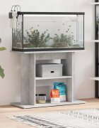 vidaXL Стойка за аквариум бетонна сива 80x35x60 см инженерно дърво