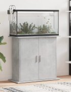 vidaXL Стойка за аквариум бетонна сива 81x36x73 см инженерно дърво
