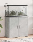 vidaXL Стойка за аквариум бетонна сива 81x36x73 см инженерно дърво