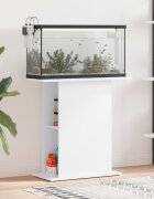 vidaXL Стойка за аквариум бяла 75x36x725 см инженерно дърво