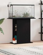 vidaXL Стойка за аквариум черен дъб 75x36x725 см инженерно дърво