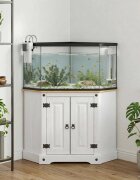 vidaXL Стойка за аквариум CORONA Бяло 70 x 70 x 73 cm 300 кг