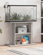 vidaXL Стойка за аквариум сива сонома 80x35x60 см инженерно дърво