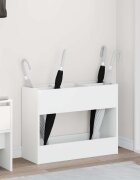 vidaXL Стойка за чадър Бяло 65 x 24 x 50 см Инженерна дървесина